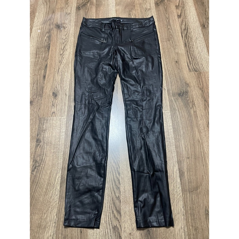 Roly Poly Pants, Women's Size Medium, Black, Leggings, Zip Pockets Faux Leather